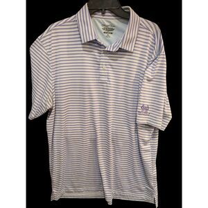 Straight Down Performance Stripped  Polo XL‎ Monogram Sleeve